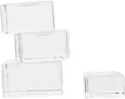 LALADEFIEE 4pcs Glass Eyelash Extension Tray Crystal Grafting Gasket for to Extra to Easy to Clean Eyelash Application Tool