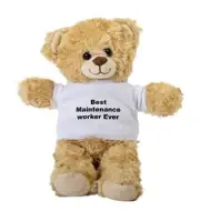 Maintenance Worker Teddy Bear, Gift Stuffed Animal, Plush Teddy Bear with Tee