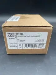 Box Of 20 Fog White Legrand Cat6A KT2J6A Keystone Jacks 8 Position T568A/B