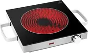 ProfiCook® PC-EKP 1210 Infrared Single Hob Energy-Saving Hob Made of Scratch-Resistant Glass Ceramic Hob Continuous Temperature Control 2000 W