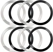 8 Pack Universal Metal Rings Sticker Compatible with Magsafe Magnetic Wireless Charger 15 14 13 12 Pro Mini Max Galaxy,Ultra-Thin Car Charger Conversion Accessories (NO Magnet), 2 Colors