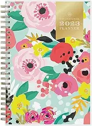 BLUE SKY Day Designer for 2023 Weekly and Monthly Planner, 5" x 8", Frosted Cover, Wirebound, Secret Garden Mint (140103-23)