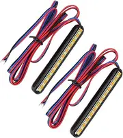COMPUKAS Water Flow Tail Light Bar for Motorcycle 2pcs Led Tail Light Turn Signal License Plate Light Daytime Running Light