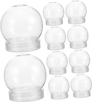 30 Pcs DIY Snow Globe Globes Craft Water Globes Snow Globe Tumbler Fillable Christmas Balls Make Your Own Snow Globe Kit DIY Christmas Snow Globe Mini Light Bulbs Globe Cap Plastic