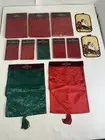 Holiday Style Christmas Napkin Table Cloth Runner Lot Red Green Pot Holders