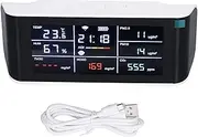 Air Quality Monitor Powerful 9 in 1 Multifunctional Portable CO2 Monitor for WiFi Indoor Spaces