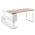 Artiss Computer Desk Bookshelf Swivelling Shelf Study Table Home Office 140CM