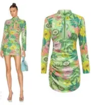 Alice McCall All That Glitters Mini Dress Size Au8 Clover L/S (RRP $529) BNWT