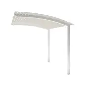 Exterior Life 5.0m Miami Curved Pearl White/Surfmist Pergola