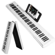 Folding Piano Keyboard 88 Keys Rechargeable Full Size Semi Weighted Piano Digita