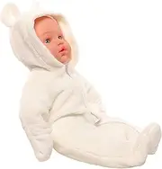 Barwa 15 Inch Baby Doll with Cute Jumpsuit Soft-Body Realistic Lifelike Baby Dolls Silicone Rebirth Baby Dolls Cute Outfits for Toddlers
