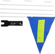 KITANDOVE 1 Set Bike Safety Flag with Fiberglass Pole Convenient Bicycle Trailer Safety Flag for Adults Durable Reflective Design for Bikes Scooters and Trailers