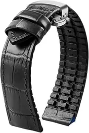 [Generic] Fit for IWC Fit for Omega Fit for Butterfly Flying Fit for Seahorse Fit for Mido Fit for Fit for Jaeger LeCoultre Universal Strap Men's Leather Silicone Bottom Watch Band
