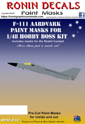 1/48 Ronin Decals F-111 Paint Masks for Hobby Boss Kit