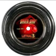 PRO'S PRO Lethal 5 1.28mm German Made Pentagonal Twisted Tennis String 200m reel