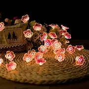 LED String Light 2/3/4M LED Peach Blossom Fairy String Lights Battery Operated 20/30/40LEDs Christmas Outdoor Flower Shape Garden Wedding Decorative String Lam