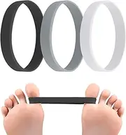 Silicone Stretch Bands for Hallux Valgus,Big Toe Alignment,3 Colour Options,Toe Separator Stretcher for Pain Relief Foot Correction,Unisex Design,2 Sizes (Large)