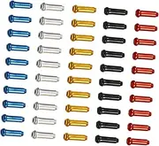 GAROZATION 100pcs Shifter Hose Brake Cable Tip Gears Cable End Crimp Bike Lock Combination Phone Mount Grips Combination Bike End Shifter Cycle Clamp Brake Pads Tape Grinder Aluminum Alloy