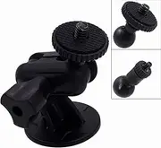 iSaddle CH01C 1/4" Thread Camera Mount Holder Mini Adhesive 16mm Base - Dash Cam Permanent Tripod Windshield/Dashboard Mount Holder Fit Sony/Ricoh/HP/GoPro/Oculus(M4 M6 Screw Join Ball Included)