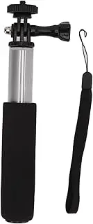 Selfie Stick Extension Rod, Aluminum Alloy for Camera, Mobile Phone Mirrorless Compact Design Lightweight 84cm Length, Vlogging, Hiking, Travel with Sponge Handle and Wrist Strap