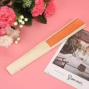 Personal Hand Fan, Folding Fan, Collapsible Decorative for Household Decoration Stage Props(Orange)
