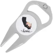 California Home Golf Ball Marker Divot Repair Tool Bottle Opener