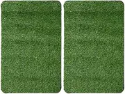 Abaodam 2pcs Artificial Turf Grass Rug for Dogs Durable Synthetic Fake Grass Mat for Use Pet Training Garden Patio and Landscape