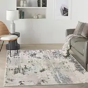 ASIinnsy Area Rugs Abstract Rug Modern Rugs Living Room Non-Slip Short Pile Rug Soft Large Grey Carpet Floor Mat Rugs for Bedroom Dining Room Home Decor (Abstract Beige, 120 x 160cm)