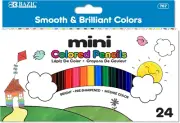 BAZIC Colored Pencils 24 Color, Mini Coloring Pencil Set Soft Core, for Art Draw