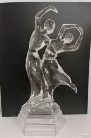 RCR ROYAL CRYSTAL ROCK BOLERO BALROOM DANCERS FIGURINE 24% LED CRYSTAL 11"