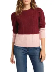 [Marcs] Maxine Merino Cable Knit in Pink Multi