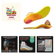 Plantar Fasciitis Relief Orthotic Insoles - Heavy Duty High Arch Support Inso...