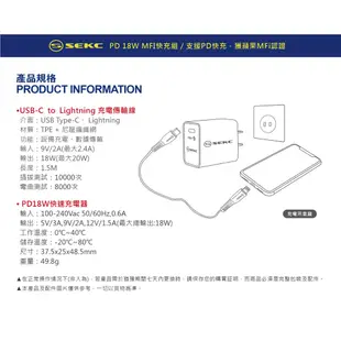 SEKC Apple MFI 原廠認證18W高速充電組SPD-R18 (包裝瑕疵) 贈品 行動電源1個