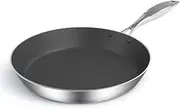SOGA Stainless Steel Fry Pan Induction Frying Pan Non Stick Interior 280 * 53Hmm