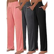 Women's Chinos Pants Trousers Active Simple Casual Full Length Mid Waist Plain Pocket Elastic Waist Breathability Soft Comfortable Micro-elastic Yoga Daily Goi