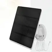 Solar Panel for Outdoor Surveillance Camera, 5 W Solar Panels Compatible with DC 5 V Outdoor Battery Camera, 3 m Charging Cable, IP65 Solar Panel with Micro USB and USB-C Connection, Adjustable Strap,