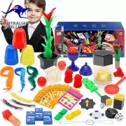 Magic Kit-Magic Tricks for Kids Ages 6-8,75+ Magic Kit for Kids 8-12 with Flatte