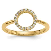 14ky Diamond Open Circle Ring