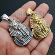 Iced Hip Hop Stainless steel Egyptian Pharaoh King Tut Fashion Charm Pendant