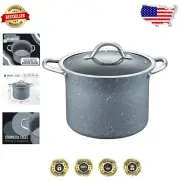 Concord 7 Quart Granite Nonstick Stock Pot - Induction Compatible Cookware