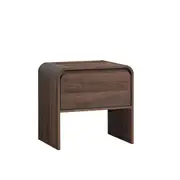 Natalya Bedside Unit Nightstand Side Table 1 drawer walnut