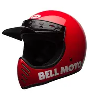 在飛比找蝦皮商城優惠-BELL MOTO3 素色 元祖紅 全罩 山車帽 越野帽 安