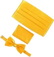 [TOGEVAL] Men's Fashion Cummerbund Bow Tie Handkerchief Set Tuxedo Party Accessory
