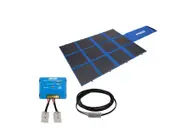 Kings 360W Folding Solar Blanket Grade A PET coated cells+ 6m Extension Lead + MPPT Solar Regulator