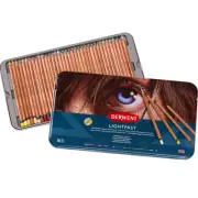 NEW 36 Derwent LIGHTFAST Colouring Pencils Professional Coloured Light Fast Tin