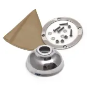 Vertical Shift or Emergency E-Brake Tan Boot Silver Ring/ Cap muscle car Ford GM (for: Ford)