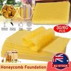 30/60X Honeycomb Foundation Bee Hive Wax Frame Waxing Beekeeping Equipment Sheet