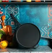 High Grade Cast Iron Dosa Tawa, Heavy Duty, Durable & Pre-Seasoned, Crepe & Pancake Pan, 28 cm