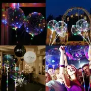 ANYPARTY Balloons 10Pcs Transparent Multicolor 3M LED String Lights Party Decor