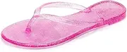 [OMGard] Flip Flops for Women Jelly Sandals Thong Flats Jellies Shoes Clear Slipper Summer Beach Pool Slides Size 10 Slip On Quick Drying Soft